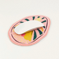 Mouse pad banana rosa